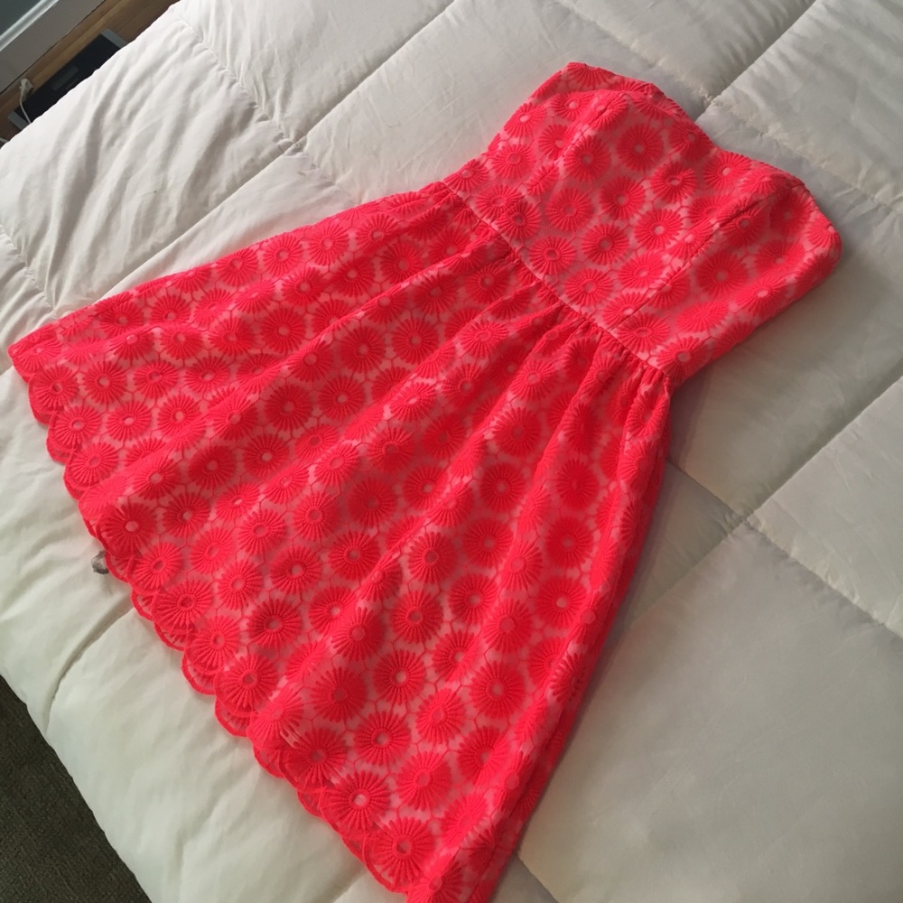 Lilly Pulitzer Hot Pink Strapless Dress
